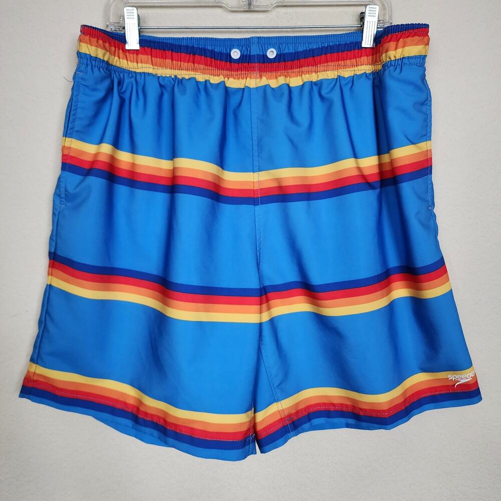 Speedo XXL Retro Striped Swim Shorts